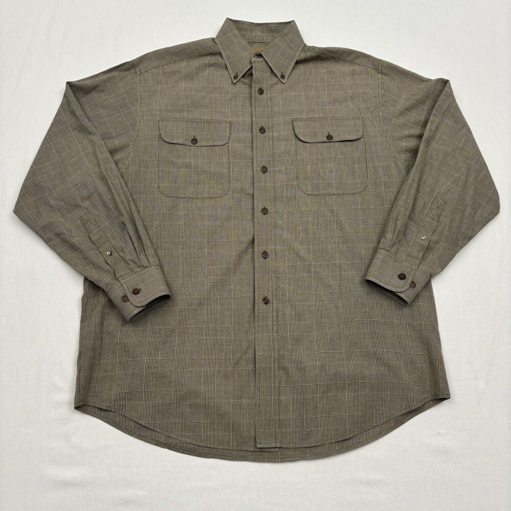 Duck Head Expedition Shirt Mens M Brown Plaid Button Down Cotton Outdoor Casual